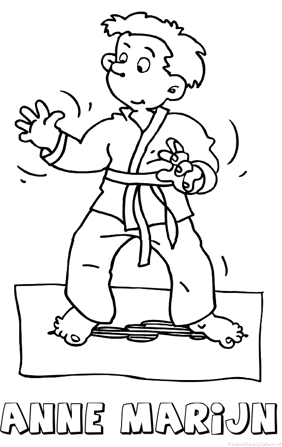 Anne marijn judo kleurplaat